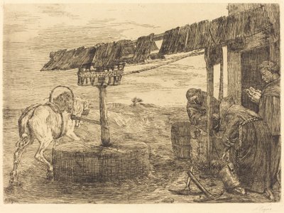 Paardgedreven Molen (Le manege) door Alphonse Legros