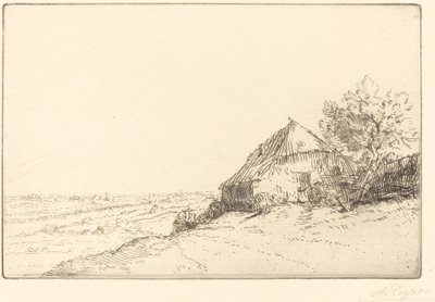 Hut op een heuvel door Alphonse Legros