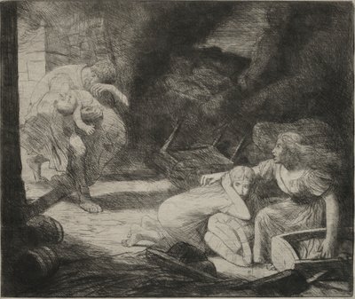 De Brand door Alphonse Legros