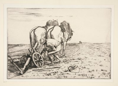 De Ploeg door Alphonse Legros