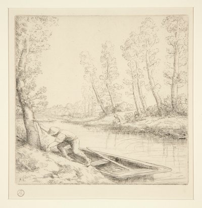 La matin sur la riviere door Alphonse Legros