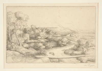 De Voetgangersbrug door Alphonse Legros