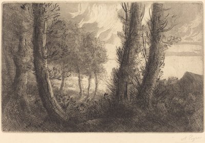 Landschap door Alphonse Legros