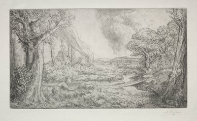 Landschap (Paysage) door Alphonse Legros