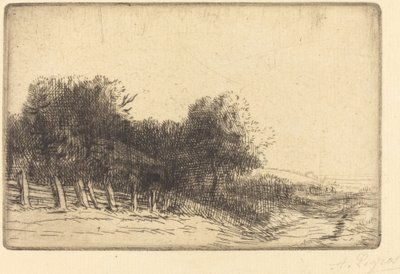 Landschap door Alphonse Legros