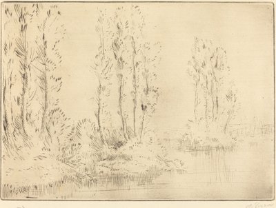 Landschap Paysage door Alphonse Legros