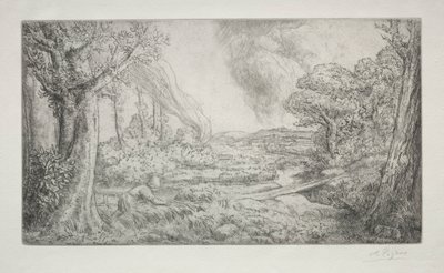 Landschap door Alphonse Legros