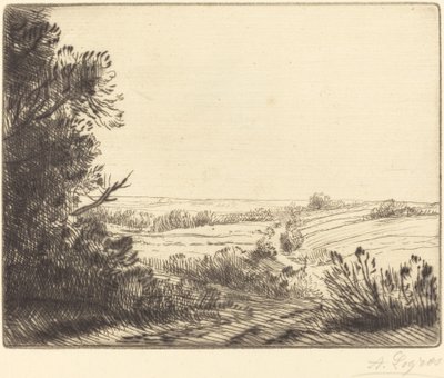 Landschap: Weg naar Horville (Paysage: Chemin d