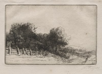 Landschap Un Paysage door Alphonse Legros