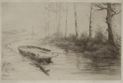 Het Kanaal: Ochtend Effect door Alphonse Legros