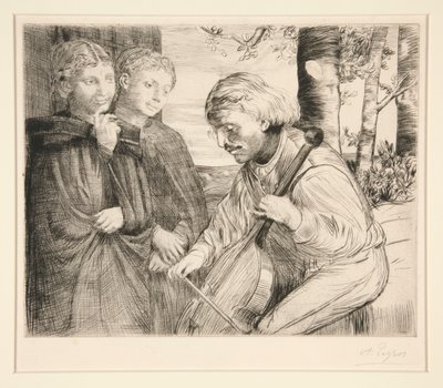 Le Joueur de Voile (De Vioolspeler) door Alphonse Legros
