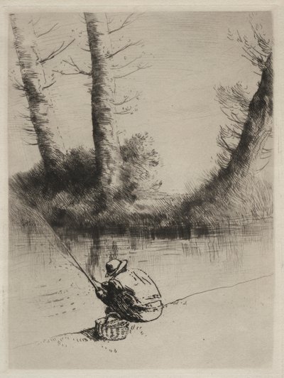 De visser met de hengel door Alphonse Legros