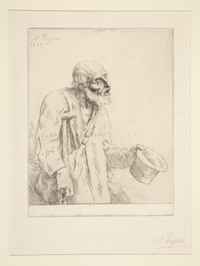 Le mendiant door Alphonse Legros