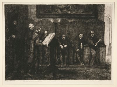 De Spaanse zangers door Alphonse Legros