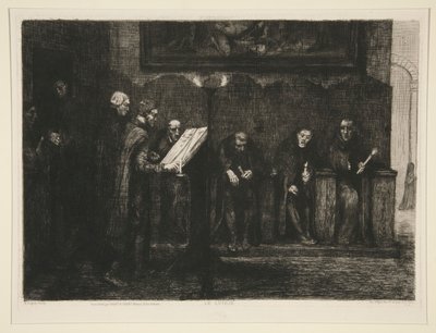 Les chantres espagnols, of Le lutrin (De Spaanse zangers, of De lessenaar) door Alphonse Legros