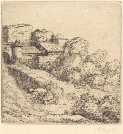 Kleine Grasbrander door Alphonse Legros