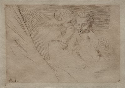 Mab en Cupido door Alphonse Legros