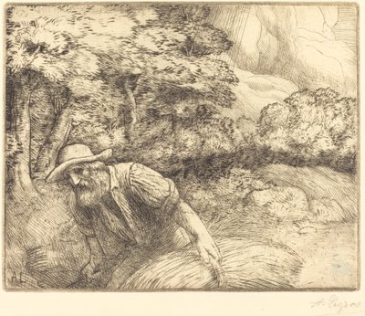 Man die foerageert door Alphonse Legros