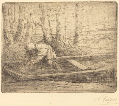 Man in Punt door Alphonse Legros