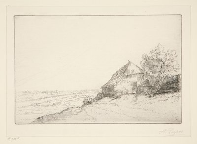 Masure sur la Colline door Alphonse Legros
