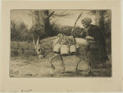 Melkmeisje door Alphonse Legros