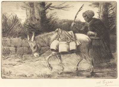 Melkmeisje van Boulogne, 3e plaat Laitiere a Boulogne door Alphonse Legros
