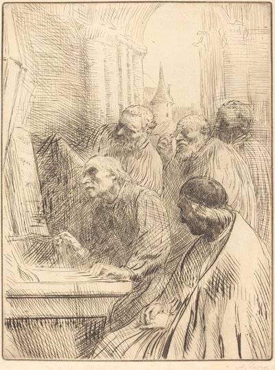 Monniken in de Kerk (Les moines à l
