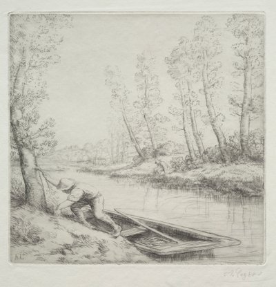 Ochtend aan de rivier door Alphonse Legros