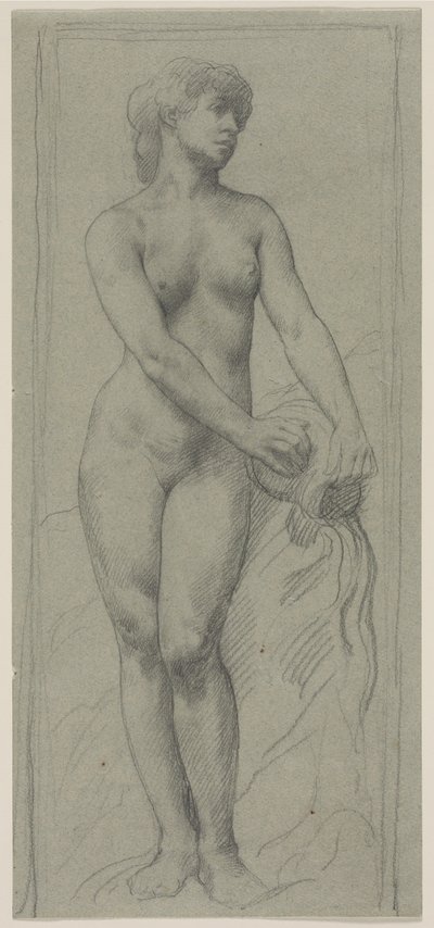 Naakte Vrouw door Alphonse Legros