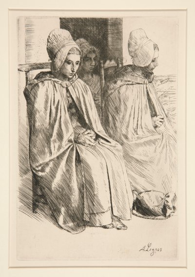 Boerinnen in de buurt van Boulogne door Alphonse Legros