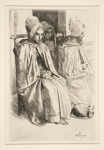 Boerinnen in de buurt van Boulogne door Alphonse Legros