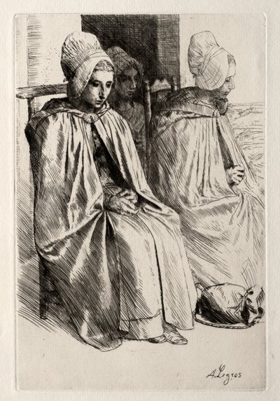 Boerin in de buurt van Boulogne door Alphonse Legros