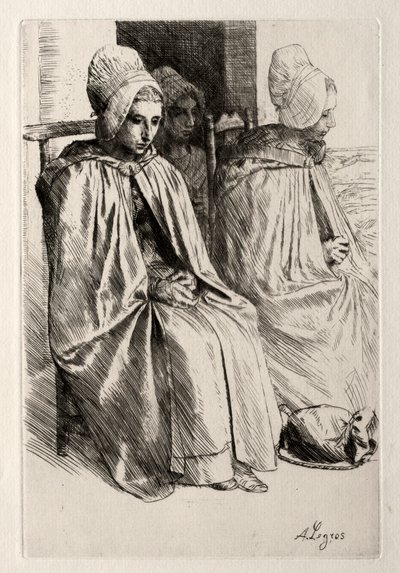 Boerin in de buurt van Boulogne door Alphonse Legros