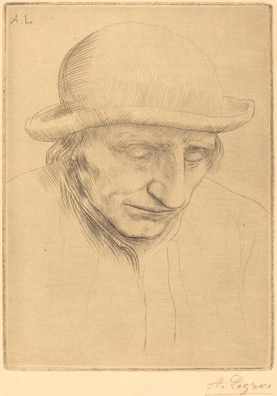 Boer met ronde hoed door Alphonse Legros