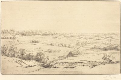 Vlak (La plaine) door Alphonse Legros