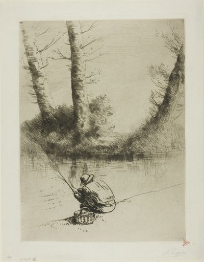 Paalvisser door Alphonse Legros
