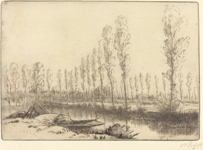 Populieren bij Amiens door Alphonse Legros