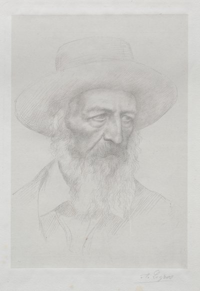Portret van Alfred Lord Tennyson door Alphonse Legros
