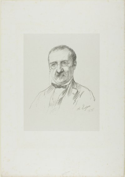 Portret van Champfleury door Alphonse Legros