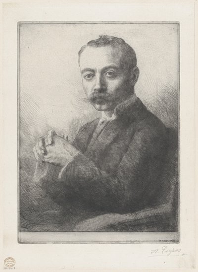 Portret van Edward D. Adams, 1892 door Alphonse Legros