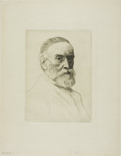 Portret van G. F. Watts, R.A. door Alphonse Legros