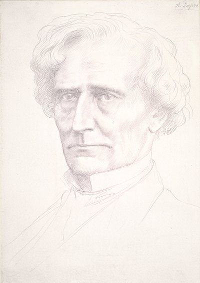 Portret van Hector Berlioz door Alphonse Legros