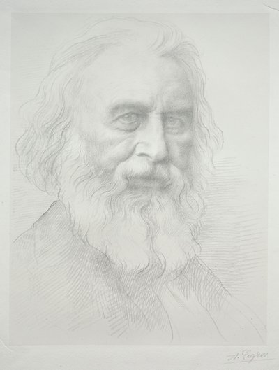 Portret van Henry Wadsworth Longfellow 2e plaat door Alphonse Legros