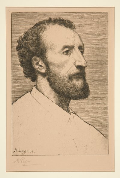 Portret van Jules Dalou door Alphonse Legros