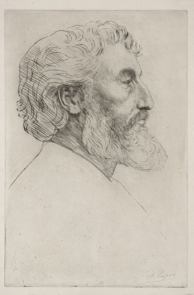 Portret van Sir Frederick Leighton (Eerste Plaat) door Alphonse Legros