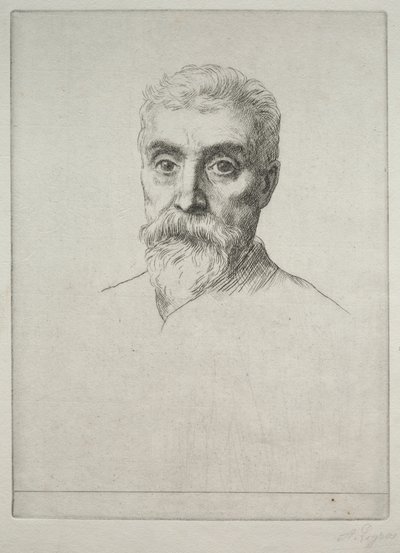 Portret van Sir Hiram S. Maxim door Alphonse Legros