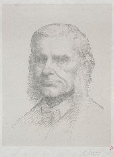 Portret van Thomas Huxley 2e Plaat door Alphonse Legros