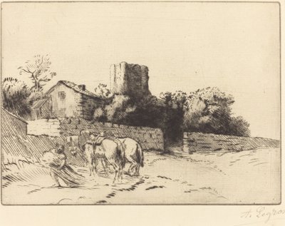 Muur van de pastorie door Alphonse Legros