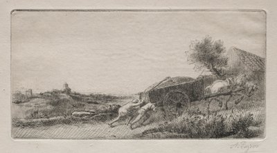 Rentrant le foin door Alphonse Legros