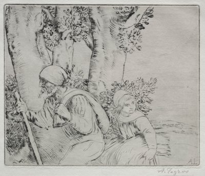 Terugkeer van het veld (Le Retour des Champs-2e Plaat) door Alphonse Legros